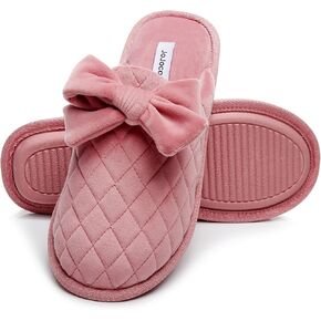 Sweet Bowknot Comfort Lady’s Closed-toe Memory Foam Slippers