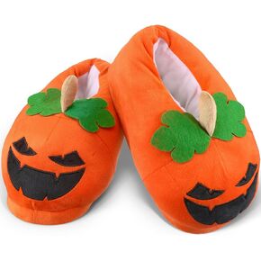 Meanplan هالوين اليقطين النعال النساء الكرتون الوجه النعال الشتاء داخلي غامض أحذية المنزل الخريف عيد الشكر هدايا عيد الميلاد للفتيات السيدات in Kuwait