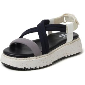 Dearfoams womens Daylen Comfortable Adjustable Strap Platform Sandal