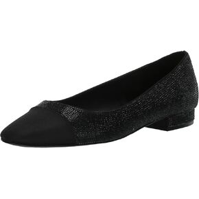 Steve Madden Women's Blair Ballet Flat, Black Rhinestone, 9.5