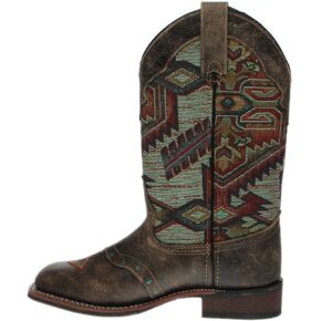 Laredo Womens Scout Square Toe Casual Boots Mid Calf Low Heel 1-2" - Brown