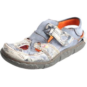 TMA EYES Floral Leather Spliced Hollow Women's Shoes Hook and Loop Women's Casual Breathable Shoes
