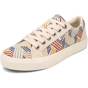 Taos Plim Soul Women's Sneaker-Stylish Platform Sneaker with Curves & Pods Removable Footbed, Arch Support, Classic Design for Everyday Fashion, All Day Comfort Geo Print Multi 8 (M) US