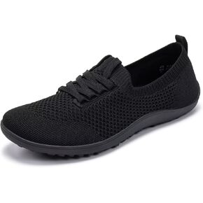 Frank Mully Womens Walking shoes Wide Toe Box Barefoot Shoes Knitted Fashion Sneaker with Arch Support