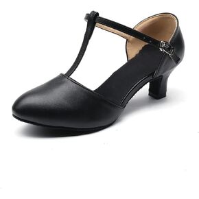 Exgingle Black Dance Heels for Women Jazz Dancing Shoes for Girls Contemporary Shoes