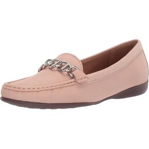 Driver Club USA Women's Leather Chain Detail Driving Loafer