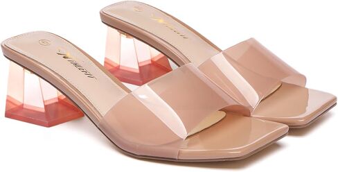 صنادل نسائية من Athlefit ذات كعب مكتنز ذات كتلة منخفضة مقاس 2 بوصة سهلة الارتداء أحذية صيفية كاجوال مقاس 8 in Kuwait