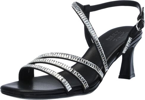 Naturalizer Women's Galaxy Sandal, Black Satin, 8.5 in Saudi Arabia
