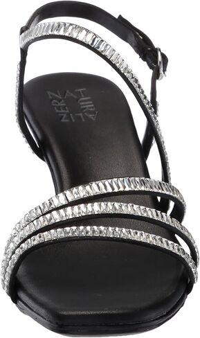 Naturalizer Women's Galaxy Sandal, Black Satin, 8.5 in Saudi Arabia