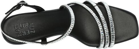 Naturalizer Women's Galaxy Sandal, Black Satin, 8.5 in Saudi Arabia