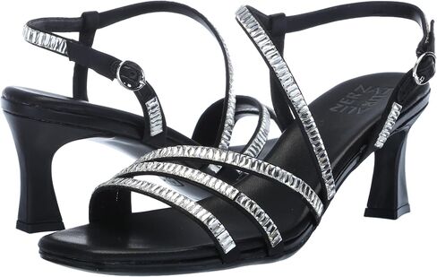 Naturalizer Women's Galaxy Sandal, Black Satin, 8.5 in Saudi Arabia