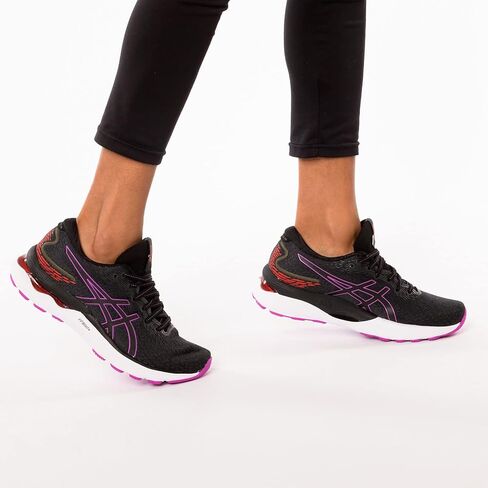 ASICS Gel Nimbus 24 Women's Shoes Running Athletic Training Sport Gym (Black/Orchid, us_Footwear_Size_System, Adult, Women, Numeric, Medium, Numeric_9) in Saudi Arabia