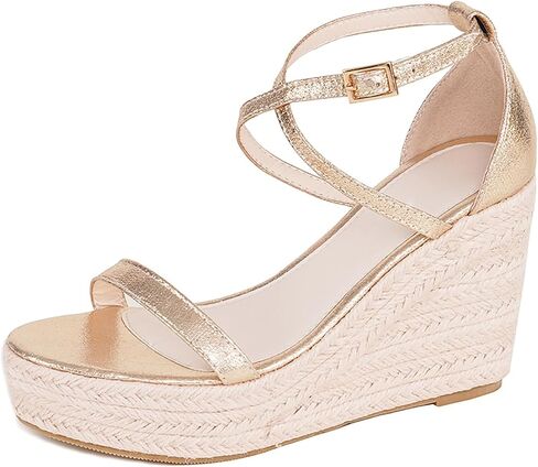 Platform High Heels Medium Width Comfortable Wedge Sandals for Women Dressy Espadrilles Wedding Summer in Saudi Arabia