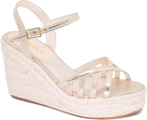 Platform High Heels Medium Width Comfortable Wedge Sandals for Women Dressy Espadrilles Wedding Summer in Saudi Arabia