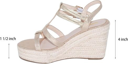 Platform High Heels Medium Width Comfortable Wedge Sandals for Women Dressy Espadrilles Wedding Summer in Saudi Arabia