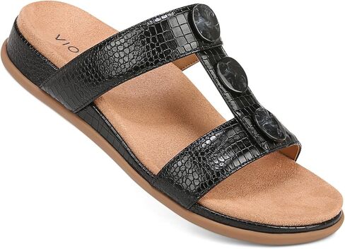 Vionic Serra Women's T-Strap Slip-on Supportive Sandal in Saudi Arabia