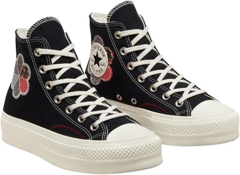 Converse Women's Chuck Taylor All Star Leopard Platform High Top Sneakers, Blackflower, 8.5 in Saudi Arabia