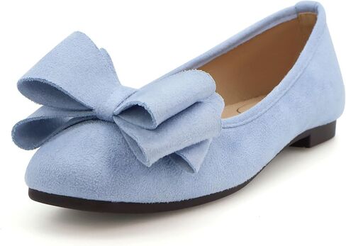 Bowknot Flats Shoes Women Comfortable Dressy Women's Flats Square Toe Casual Slip on Flats for Women in Saudi Arabia