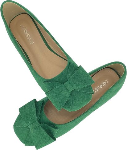 Bowknot Flats Shoes Women Comfortable Dressy Women's Flats Square Toe Casual Slip on Flats for Women in Saudi Arabia