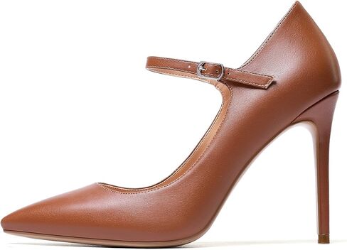 SAMMITOP Women's Pointed Toe Mary Jane Pumps High Heel Shoe with Ankle Strap in Saudi Arabia