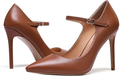 SAMMITOP Women's Pointed Toe Mary Jane Pumps High Heel Shoe with Ankle Strap in Saudi Arabia