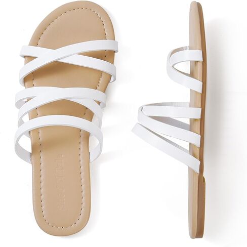 صندل مسطح نسائي من Shoe'N Tale كاجوال بشريط فليب فلوب بأشرطة مفتوحة عند الأصابع سهل الارتداء على أحذية الشاطئ الأنيقة in Saudi Arabia