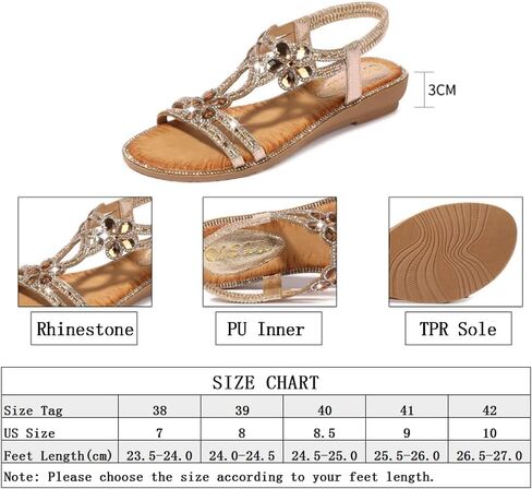 Meeshine Women T-Strap Rhinestone Beaded Gladiator Flat Sandals Summer Beach Sandal in Saudi Arabia