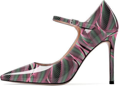 SAMMITOP Women's Pointed Toe Mary Jane Pumps High Heel Shoe with Ankle Strap in Saudi Arabia