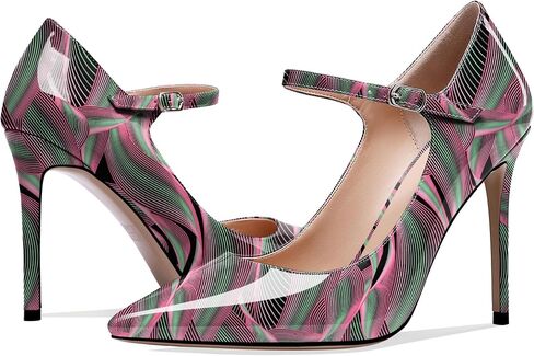 SAMMITOP Women's Pointed Toe Mary Jane Pumps High Heel Shoe with Ankle Strap in Saudi Arabia