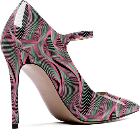 SAMMITOP Women's Pointed Toe Mary Jane Pumps High Heel Shoe with Ankle Strap in Saudi Arabia