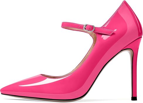 SAMMITOP Women's Pointed Toe Mary Jane Pumps High Heel Shoe with Ankle Strap in Saudi Arabia