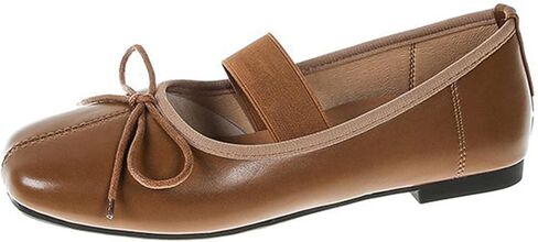 Women's Mary Jane Ballet Flat Shoes Comfort Square Toe Soft Sole Antiskid Elastic Ankle Strap Casual Dress Shoes Vintage Bow Tie Mary Janes in Saudi Arabia
