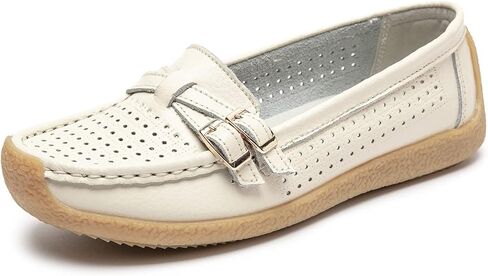 Women's Comfort Leather Loafers Casual Wild Driving Flats Anti-Collision Moccasins Soft Daily Walking Shoes in Saudi Arabia