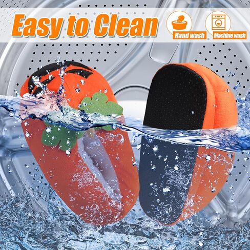 Meanplan هالوين اليقطين النعال النساء الكرتون الوجه النعال الشتاء داخلي غامض أحذية المنزل الخريف عيد الشكر هدايا عيد الميلاد للفتيات السيدات in Kuwait