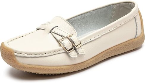 Women's Comfort Leather Loafers Casual Wild Driving Flats Anti-Collision Moccasins Soft Daily Walking Shoes in Saudi Arabia