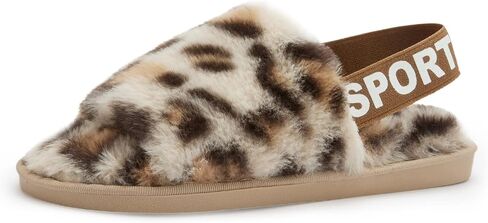 Slipper with Strap for Women,Fuzzy Slide Sandal Shoes Fluffy Faux Fur Womens House Bedroom Plush Open Toe Warm Comfy Cozy Indoor Outdoor Slippers in Saudi Arabia