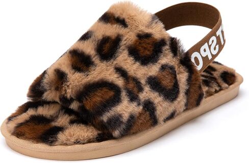 Slipper with Strap for Women,Fuzzy Slide Sandal Shoes Fluffy Faux Fur Womens House Bedroom Plush Open Toe Warm Comfy Cozy Indoor Outdoor Slippers in Saudi Arabia