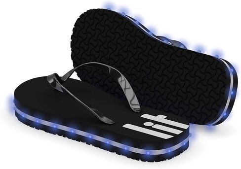 Women's LED Lighted Flip-Flop Sandals with Double USB Recharging Cable Pink in Saudi Arabia