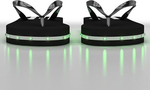 Women's LED Lighted Flip-Flop Sandals with Double USB Recharging Cable Pink in Saudi Arabia