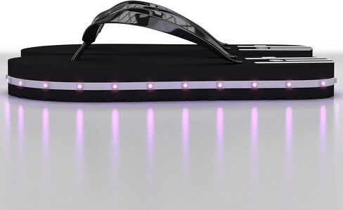 Women's LED Lighted Flip-Flop Sandals with Double USB Recharging Cable Pink in Saudi Arabia