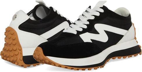 Steve Madden Women's Campo Sneaker, Black/White, 5 in Saudi Arabia