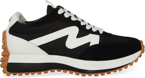 Steve Madden Women's Campo Sneaker, Black/White, 5 in Saudi Arabia