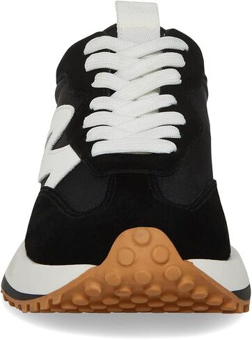 Steve Madden Women's Campo Sneaker, Black/White, 5 in Saudi Arabia
