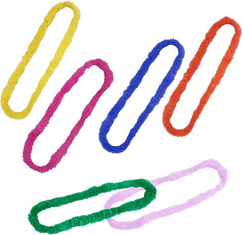 قلادة Luau Carnation Leis البلاستيكية من شركة Dreidel، تصميمات زهور متنوعة من الزهور الاستوائية، متعة الحفلات، 81.28 سم (48 حزمة) in Kuwait