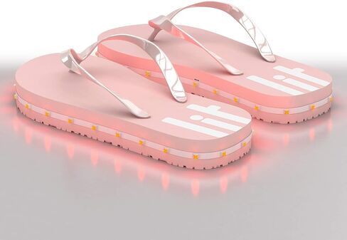 Women's LED Lighted Flip-Flop Sandals with Double USB Recharging Cable Pink in Saudi Arabia