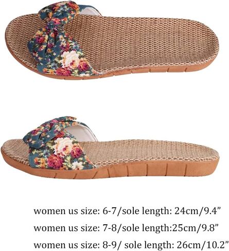 Women Flat Slippers Open Toe Floral Sandals Girl French Casual Slipper Bowknot Beach Shower Shoes Summer Non-Slip Slides in Saudi Arabia