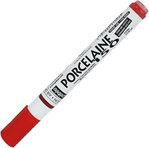 Pebeo Porcelaine 150 Assorted China Paint Fine Tip Markers DIY Arts & Crafts Supplies, Fun for Kids, Heat-Resistant Finish, Microwave & Dishwasher Safe Formula, 1 Count (Pack of 1), Lapis Blue in Kuwait