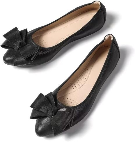 Stunner Womens Fashion Foldable Pointed Toe Ballet Flats Rhinestone Loafers | Sparkly Comfort Slip on Wedding Shoes Outdoor Soft Memory Foam Anti-Slip for Working Nurse Pregnant Woman in Saudi Arabia