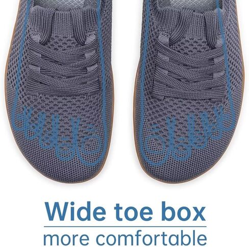 Frank Mully Womens Walking shoes Wide Toe Box Barefoot Shoes Knitted Fashion Sneaker with Arch Support in Saudi Arabia