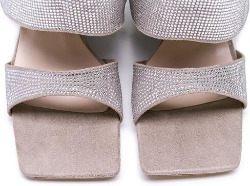 المرأة أحجار الراين أضعاف فوق القرش قفل الأحذية إسفين ساحة مفتوحة اصبع القدم الجانب سستة بريق منتصف العجل حذاء من الجلد موضة الجوارب الصيف سباركلي in Kuwait